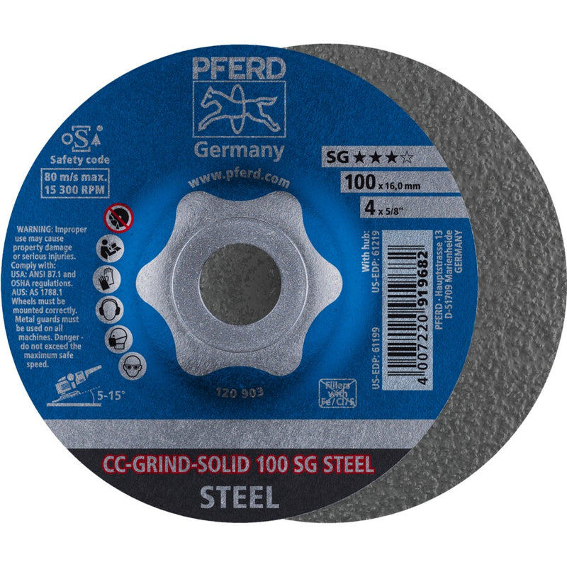 PFERD CC-GRIND-sliprondell CC-GRIND-SOLID 100 SG STEEL/16,0