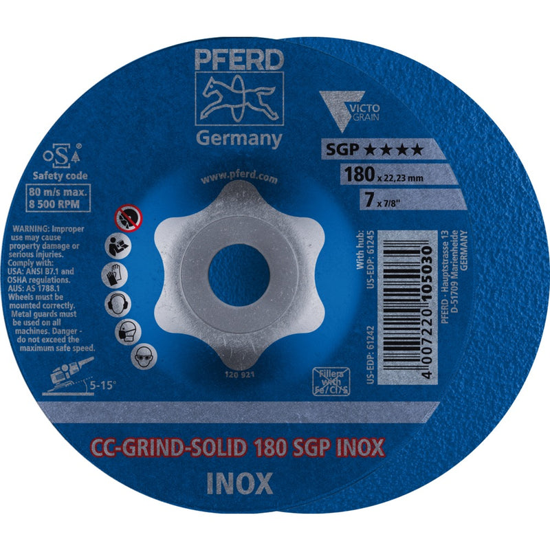 PFERD CC-GRIND-sliprondell CC-GRIND-SOLID 180 SGP INOX