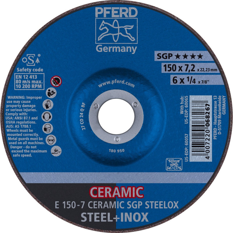 PFERD Navrondeller E 150-7 CERAMIC SGP STEELOX