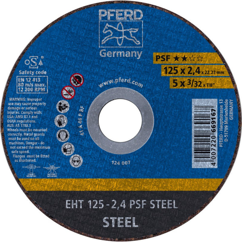 PFERD Kapskivor EHT 125-2,4 PSF STEEL