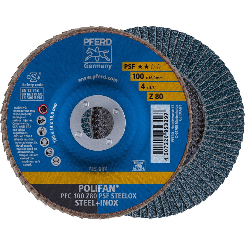 PFERD POLIFAN-lamellrondell PFC 100 Z 80 PSF STEELOX/16,0
