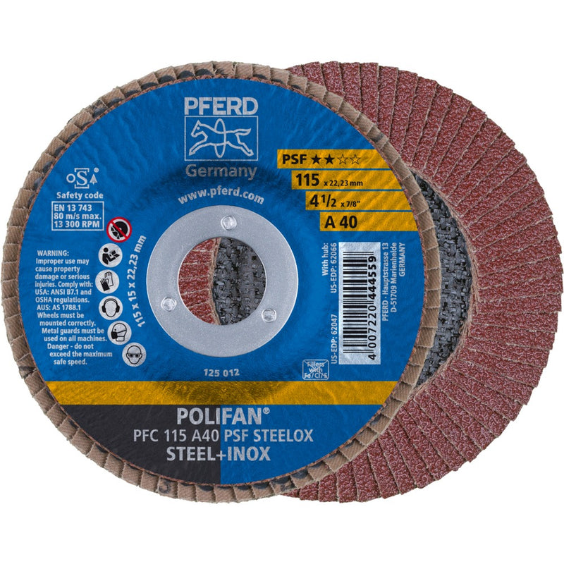 PFERD POLIFAN-lamellrondell PFC 115 A 40 PSF STEELOX