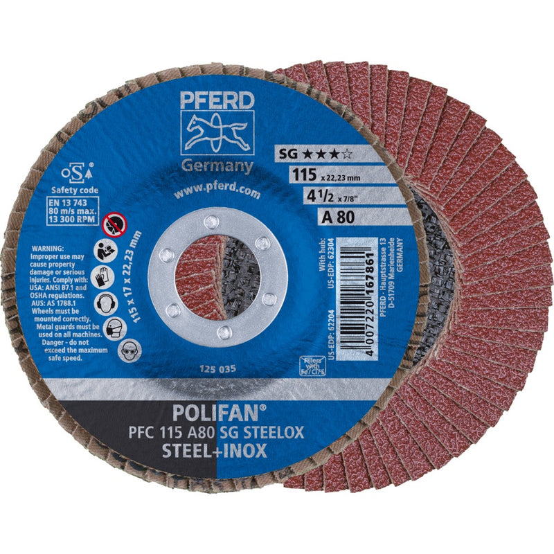 PFERD POLIFAN-lamellrondell PFC 115 A 80 SG STEELOX