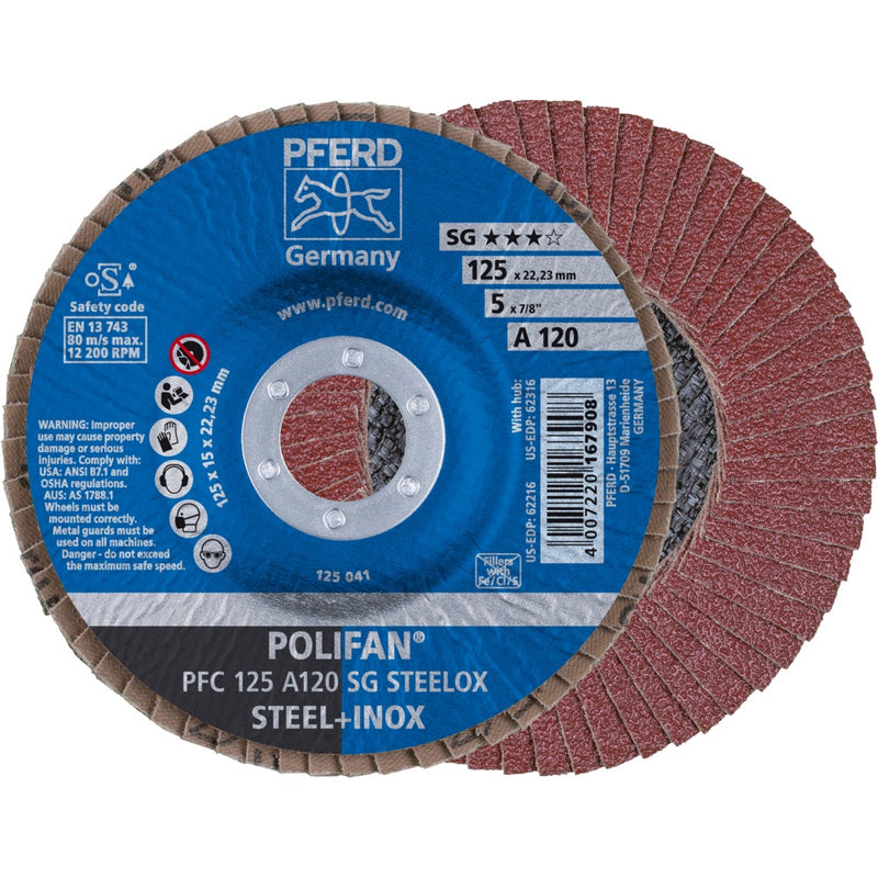PFERD POLIFAN-lamellrondell PFC 125 A 120 SG STEELOX