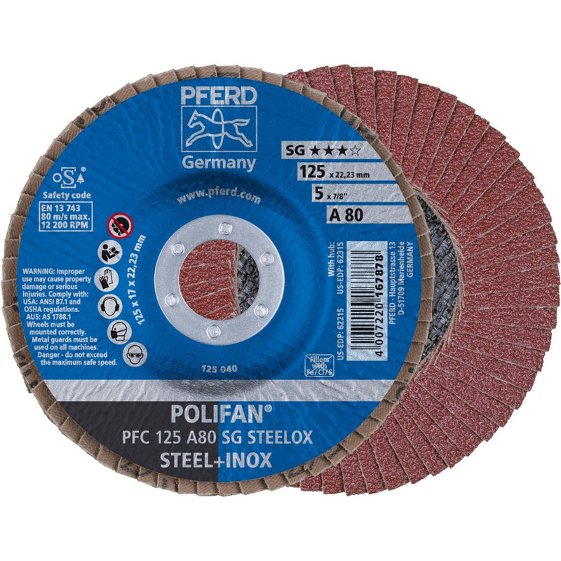 PFERD POLIFAN-lamellrondell PFC 125 A 80 SG STEELOX