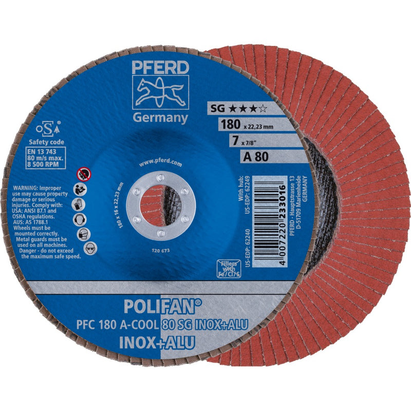 PFERD POLIFAN-lamellrondell PFC 180 A-COOL 80 SG INOX+ALU