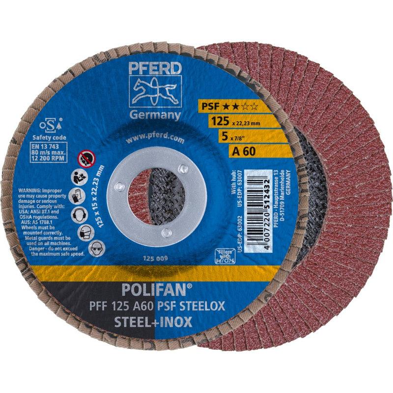 PFERD POLIFAN-lamellrondell PFF 125 A 60 PSF STEELOX