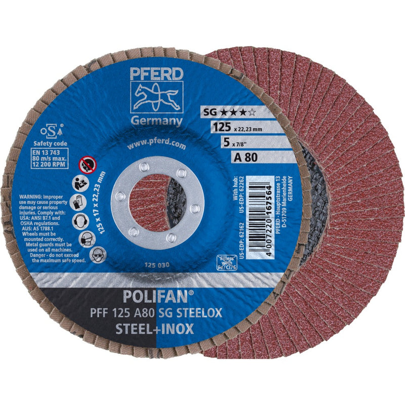 PFERD POLIFAN-lamellrondell PFF 125 A 80 SG STEELOX