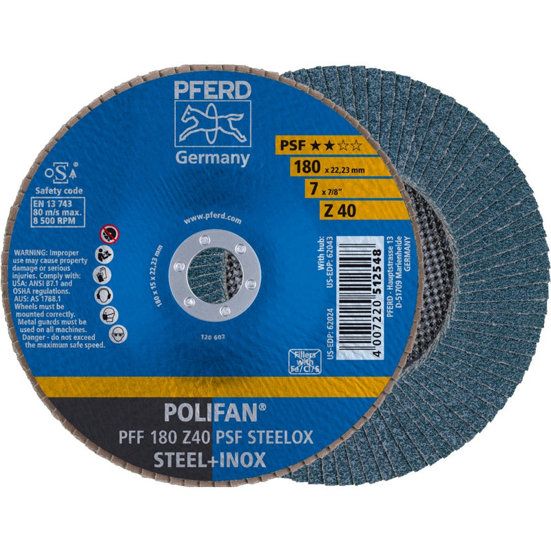 PFERD POLIFAN-lamellrondell PFF 180 Z 40 PSF STEELOX